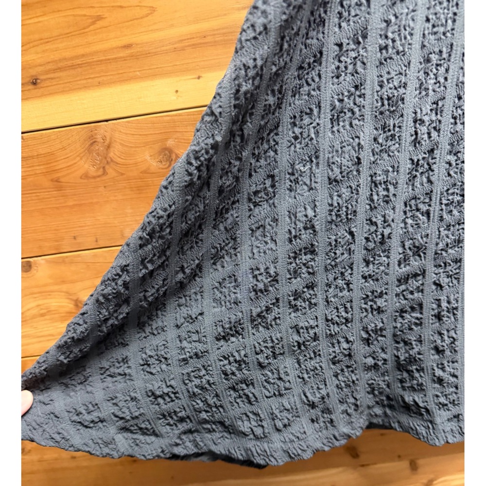 Jason Womens Charcoal Gray Textured Cowl Neck Tunic Top Button Detail Small - Picture 7 of 10